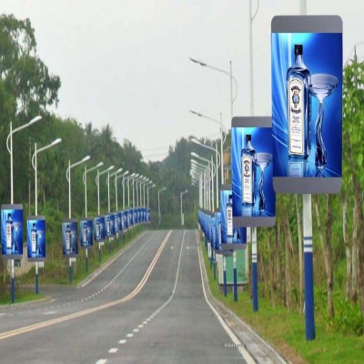 led燈桿屏P2.976智慧路燈全彩廣告電子顯示屏廠家直銷
